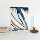 "Modern Stripes Original" - Original Painting in blue by Mary Gaspar