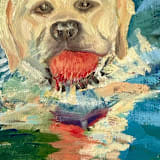 ""Devotion" Original Framed Oil Painting" - Original Painting in blue by Mary Hills Powell