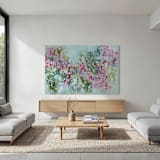 ""Garden Party" - 60 x 40 - Original Painting" - Original Painting in multicolor by Sarah Mankin
