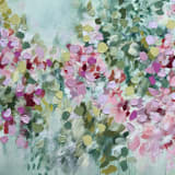 ""Garden Party" - 60 x 40 - Original Painting" - Original Painting in multicolor by Sarah Mankin