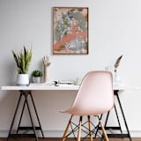 "Peach Party" - Original Painting in orange by Jessalin Beutler