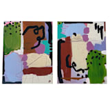 "Pickle Flavor Jelly Beans" - Original Painting in multicolorassorted-colors by Nicole Simms