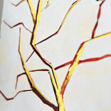 "Autumn Light Original Gouache art" - Original Painting in yellow by Lucrecia Caporale