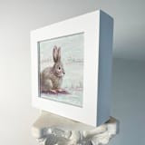 "Snow Bunny, Original Acrylic Painting" - Original Painting in multicolorassorted-colors by Carol C. Young