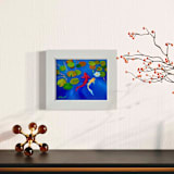 ""Duet" Original Framed Oil Painting" - Original Painting in blue by Mary Hills Powell