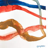 "Primary Lines" - Original Painting in multicolor by Mary Gaspar