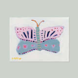 "Summer Butterfly" - Original Painting in pink by Lottie Aldarwish