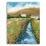 "River Cottages" - Original Painting in multicolor by Lindsay Megahed