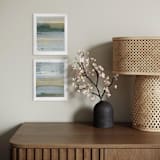 "Open Field No. 2 and No. 3 - Original Set" - Original Painting in green by Julia Contacessi