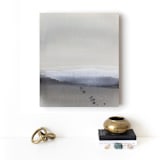 "Beneath the Surface" - Original Painting in gray by Christa Kimble