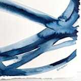 "Indigo Cell Landscape" - Original Painting in blue by Mary Gaspar