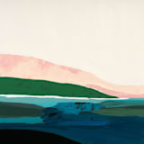 "Pink California Coast" - Original Painting in multicolorassorted-colors by Caryn Owen