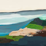 "Monterey Bay Series Long" - Original Painting in multicolorassorted-colors by Caryn Owen