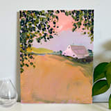 "White Barn" - Original Painting in multicolor by Lindsay Megahed