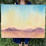 "The Edge of Day" - Original Painting in multicolorassorted-colors by Holly Whitcomb