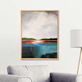"Water Edge Falls" - Original Painting in blue by AlisonJerry