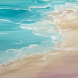 "Pastel Tide" - Original Painting in green by Johanne Dziemian