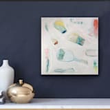 "the world spins madly on" - Original Painting in multicolorassorted-colors by tina johnson