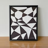 "Triads I" - Original Painting in black by Renée Stramel