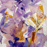 "A Purple Moment, Floral Painting" - Original Painting in multicolorassorted-colors by Suzanna Toole