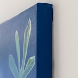 "Electric Blue Potted Play" - Original Painting in blue by Lindsay Von