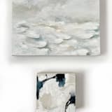 "Ecru Fury" - Original Painting in white by Nicoletta Savod