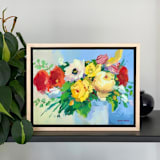"May Bouquet" - Original Painting in yellow by sue prue
