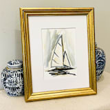 "Consult Your Deepest Intuitions" - Original Painting in blue by Golden Lines and Silver Linings