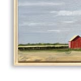 "Little Barn" - Original Painting in blue by Jen Tips