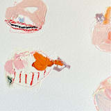 "be quiet enough" - Original Painting in pink by tina johnson