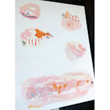 "be quiet enough" - Original Painting in pink by tina johnson