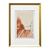 "Country Roads III" - Original Painting in brown by AlisonJerry