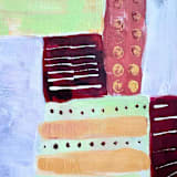 "Stitched Together" - Original Painting in beige by Summer Tali Hilty