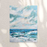 "Southern Seascape II" - Original Painting in blue by April Moffatt