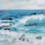 "Southern Seascape II" - Original Painting in blue by April Moffatt