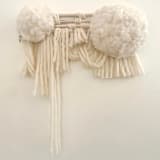 "Snow Cloud 2 Wall Hanging" - Original Painting in white by Anya Dinovich