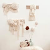 "Snow Cloud 2 Wall Hanging" - Original Painting in white by Anya Dinovich