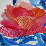 "Red Flower Original Watercolor and Ink Painting" - Original Painting in multicolor by Alexandra Dzh