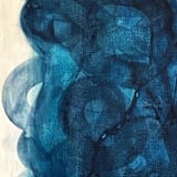 "i was not magnificent" - Original Painting in blue by tina johnson