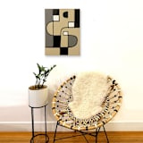 "Ups and Downs Original Artwork" - Original Painting in beige by Ilana Greenberg