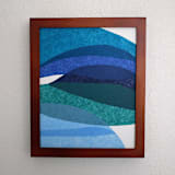 "sea waves" - Original Painting in blue by Carrie Moradi