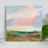 "Pink clouds" - Original Painting in multicolor by Lindsay Megahed