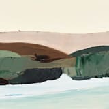 "Muted Seascape Series 4" - Original Painting in multicolorassorted-colors by Caryn Owen