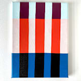 "Oxblood and Poppy Original Artwork" - Original Painting in multicolor by Katie Craig