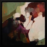"Square Abstract No. 3" - Original Painting in multicolor by Wendy Keller