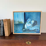 "Foreshadowing" - Original Painting in blue by Mary Ketch