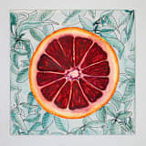 "Blood Orange " - Original Painting in orange by Janie Allen