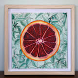 "Blood Orange " - Original Painting in orange by Janie Allen