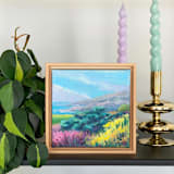 "Timber Cove Rain Break" - Original Painting in blue by sue prue