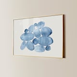 "Indigo Water Stones 02" - Original Painting in blue by Danushka Abeygoda